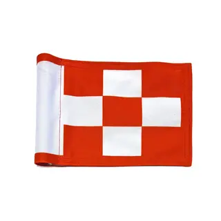 Puttinggreenflagga 23x15 cm Rutete Rød/Hvit